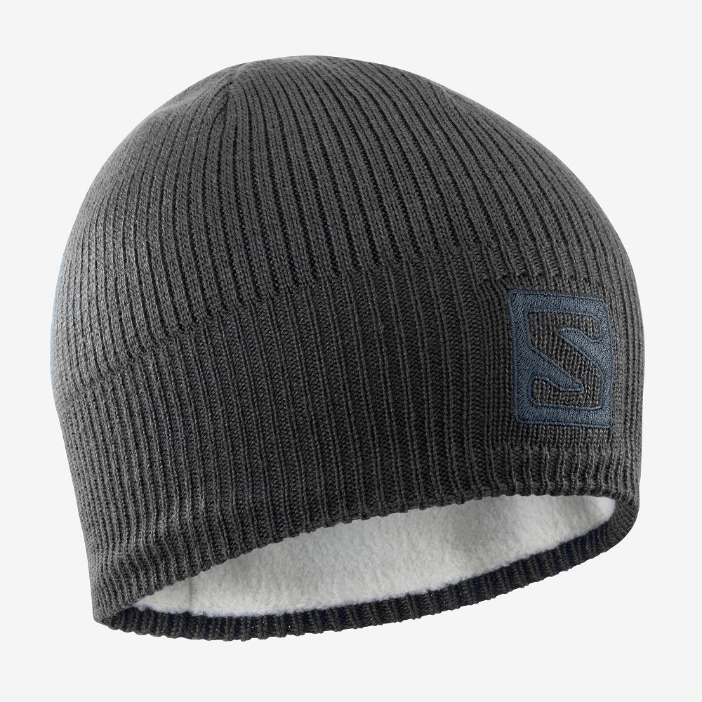 Salomon Singapore Mens Hats - LOGO Black | 35196-QCFR